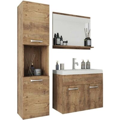 Mobilier1 Sarasota 122 Juego de baño - Nuez - Origen Europeo Mobilier1 Sarasota 122 Juego de baño - Nuez - Origen Europeo