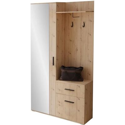 Mobilier1 Stanton 103 Juego de Entrada - Tablero Laminado, Espejo, 195x97x30cm Mobilier1 Stanton 103 Juego de Entrada - Tablero Laminado, Espejo, 195x97x30cm