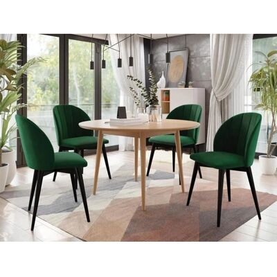 Mobilier1 Racine 127 Marrón Terciopelo - Conjunto de comedor Mobilier1 Racine 127 Marrón Terciopelo - Conjunto de comedor