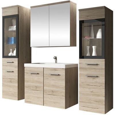 Mobilier1 Sarasota 140 Roble sanremo Juego de baño Mobilier1 Sarasota 140 Roble sanremo Juego de baño