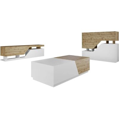 Conjunto de salón Utica B100 - Wotan roble + Blanco - Conjunto de salón Conjunto de salón Utica B100 - Wotan roble + Blanco - Conjunto de salón