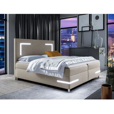 MUEBLES Baltimore 173 Dvojitá světle hnědá - Postel MUEBLES Baltimore 173 Dvojitá světle hnědá - Postel
