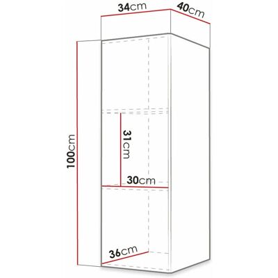 MOBILIER1 - Polička Elblaru 104 - Černá - 100x34cm - Nábytek MOBILIER1 - Polička Elblaru 104 - Černá - 100x34cm - Nábytek