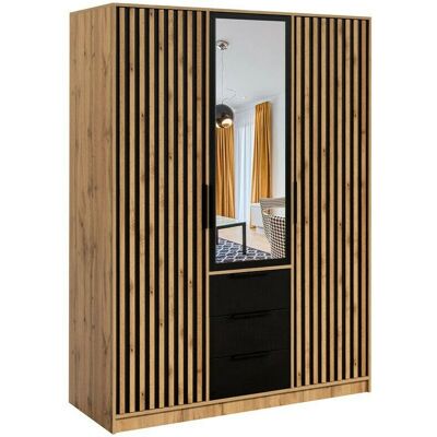 MUEBLES D101 - Skříň z laminované dřevotřísky se 3 dveřmi MUEBLES D101 - Skříň z laminované dřevotřísky se 3 dveřmi