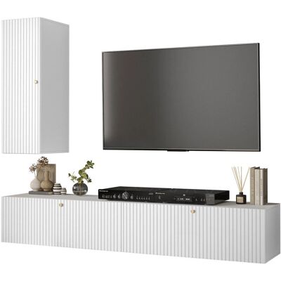 Moduł salonu Hartford H107 - Zestaw TV, Biały Moduł salonu Hartford H107 - Zestaw TV, Biały