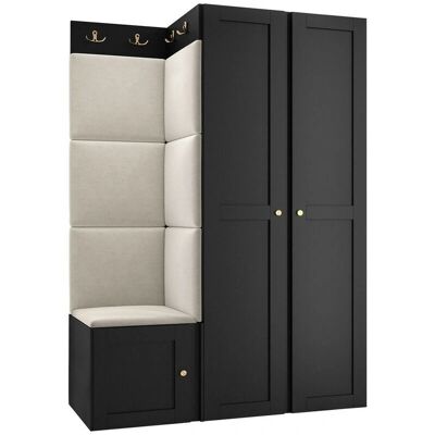 MUEBLES Hartford 379 Conjunto de recibidor - Montado en la pared, Aglomerado laminado, MDF, Sin espejo MUEBLES Hartford 379 Conjunto de recibidor - Montado en la pared, Aglomerado laminado, MDF, Sin espejo