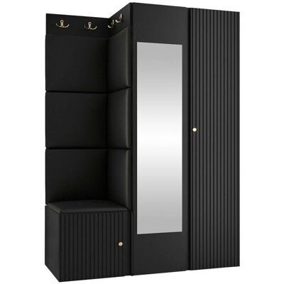 Mobilier1 Hartford 388 Conjunto de recibidor - Espejo, Cuero ecológico Mobilier1 Hartford 388 Conjunto de recibidor - Espejo, Cuero ecológico