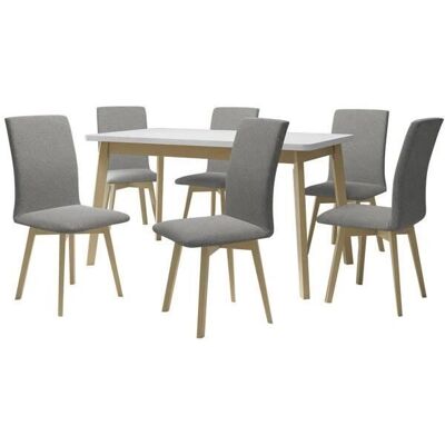 Mobilier1 Victorville 323 - Sada jídelního stolu - 6 míst Mobilier1 Victorville 323 - Sada jídelního stolu - 6 míst