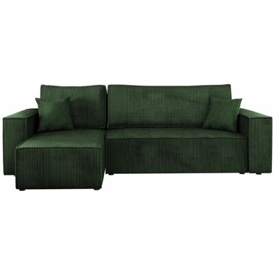 MOBILIER1 Shelton 100 Sofá esquina - Terciopelo uniforme, Función de dormir MOBILIER1 Shelton 100 Sofá esquina - Terciopelo uniforme, Función de dormir
