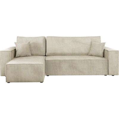 Sofa w kształcie litery L Shelton 100 - Europejski welur 5 miejsc Sofa w kształcie litery L Shelton 100 - Europejski welur 5 miejsc