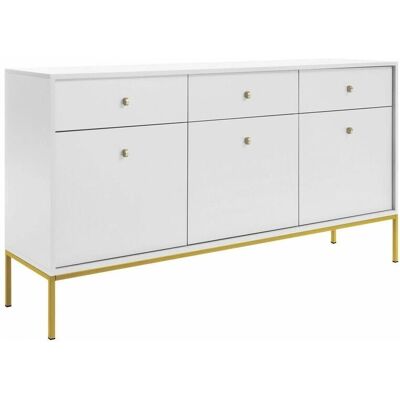 MUEBLES J103 Bílá Durango 3 zásuvky - Úložný nábytek MUEBLES J103 Bílá Durango 3 zásuvky - Úložný nábytek