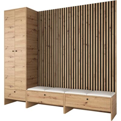 MOBILIER1 Hartford 484 - Panel de pared, Cuero ecológico, 206x230cm MOBILIER1 Hartford 484 - Panel de pared, Cuero ecológico, 206x230cm