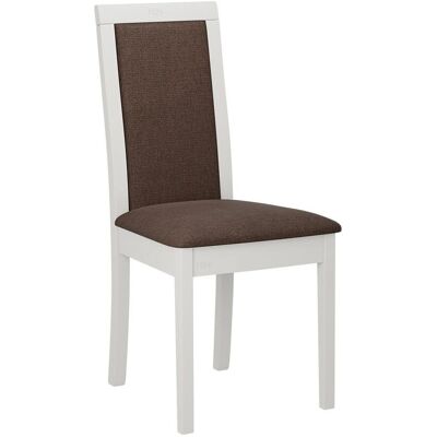 MUEBLES Victorville 343 Bílá Hnědá Židle - Sedadlo & Dřevo MUEBLES Victorville 343 Bílá Hnědá Židle - Sedadlo & Dřevo
