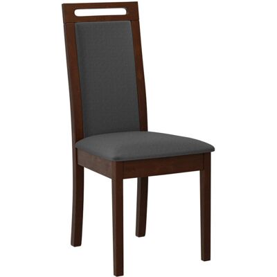 MUEBLES Victorville 344 - Tmavě šedá, ořechová židle MUEBLES Victorville 344 - Tmavě šedá, ořechová židle