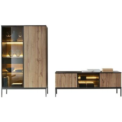 MUEBLES Lima H106 Wotan dub - Obývací souprava MUEBLES Lima H106 Wotan dub - Obývací souprava