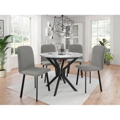 Mobilier1 Edmond 111 Gris Negro - Mesa Mobilier1 Edmond 111 Gris Negro - Mesa