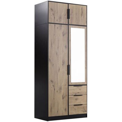 MUEBLES B106 - Armario Roble Oscuro - 245x100x58cm MUEBLES B106 - Armario Roble Oscuro - 245x100x58cm