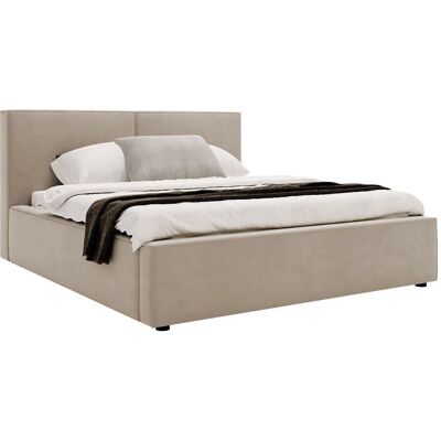 Mobilier1 Cama doble Clovis - Tapizada, armazón metálica - 160x200 cm Mobilier1 Cama doble Clovis - Tapizada, armazón metálica - 160x200 cm