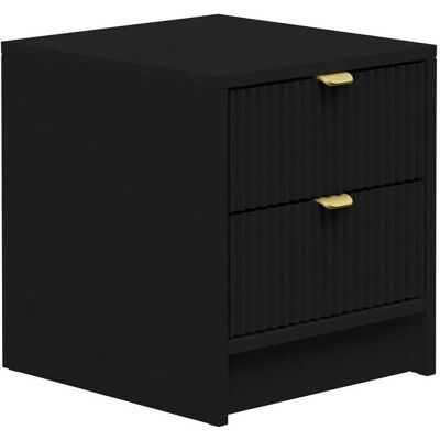 Noční stolek Comfivo J103 - Laminované MDF, Černá, 40x35x40cm Noční stolek Comfivo J103 - Laminované MDF, Černá, 40x35x40cm