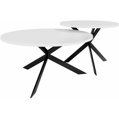 MOBILIER1 Conjunto mesa centro Oswego 108 - Mesa de centro redonda MOBILIER1 Conjunto mesa centro Oswego 108 - Mesa de centro redonda