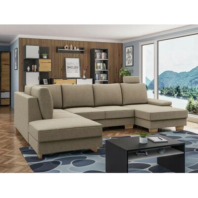 MUEBLES Lincoln 184 Sofá rincón marrón claro - Sofa corner MUEBLES Lincoln 184 Sofá rincón marrón claro - Sofa corner