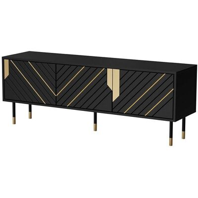 MUEBLES Charlotte P103 - Patas metálicas, MDF, Push to Open - Mueble TV MUEBLES Charlotte P103 - Patas metálicas, MDF, Push to Open - Mueble TV