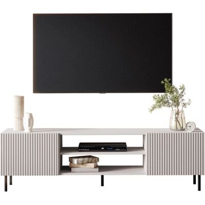 MOBILIER1 Szafka TV Charlotte S103 - MDF, Metalowe nogi, 181x42x42cm MOBILIER1 Szafka TV Charlotte S103 - MDF, Metalowe nogi, 181x42x42cm
