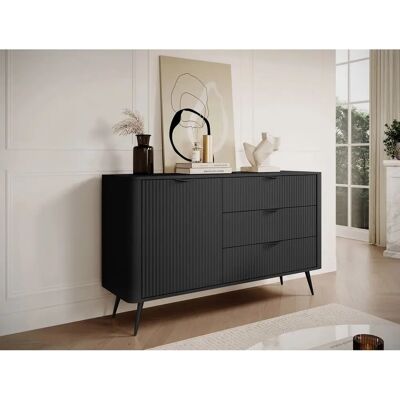 Mobilier1 Kingston AC100 - 82x139x38cm - Grafito - Cómoda Mobilier1 Kingston AC100 - 82x139x38cm - Grafito - Cómoda