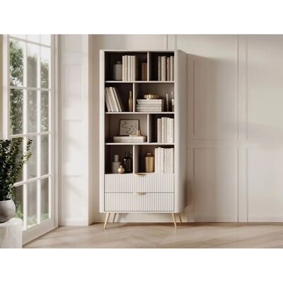Muebles Kingston AC103 Estantería Beige Abierta con Cajones Muebles Kingston AC103 Estantería Beige Abierta con Cajones