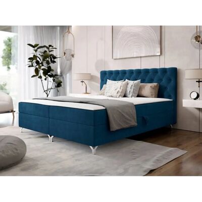Cama Continental Azul Memphis 141 Doble - Cama Cama Continental Azul Memphis 141 Doble - Cama