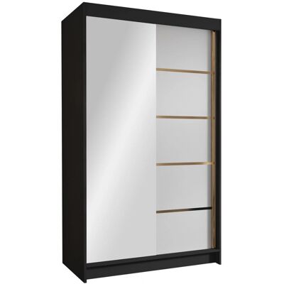 Mobilier1 Atlanta 196 Armario Blanco Negro - Puertas correderas Mobilier1 Atlanta 196 Armario Blanco Negro - Puertas correderas