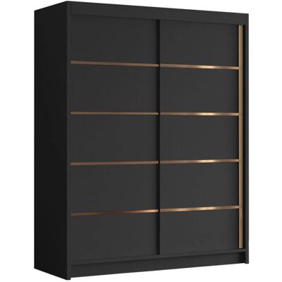 Mobilier1 Atlanta 194 Czarna Szafa - Drzwi przesuwne Mobilier1 Atlanta 194 Czarna Szafa - Drzwi przesuwne