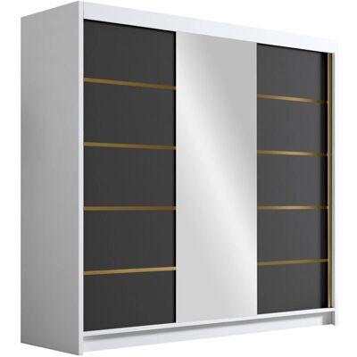 Mobilier1 Armario Atlanta - Puertas correderas, Europa, Espejo - 215x200x58cm Mobilier1 Armario Atlanta - Puertas correderas, Europa, Espejo - 215x200x58cm
