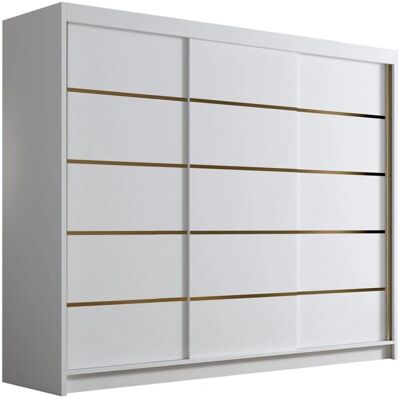 Mobilier1 Atlanta 191 Biały Szklany Szafa Przesuwna - Szafa Mobilier1 Atlanta 191 Biały Szklany Szafa Przesuwna - Szafa