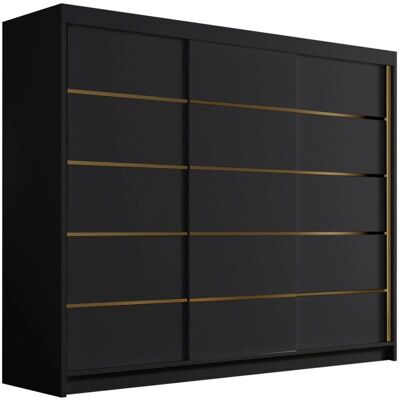 Mobilier1 Atlanta 191 Czarny szafa przesuwna - Szafa Mobilier1 Atlanta 191 Czarny szafa przesuwna - Szafa