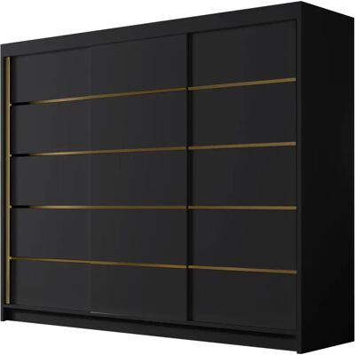 Mobilier1 Atlanta 191 Černá posuvná skříň - Skříň Mobilier1 Atlanta 191 Černá posuvná skříň - Skříň