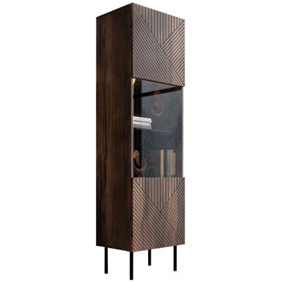 MUEBLES Charlotte L105 - Dřevěná Vitrína s Dveřmi MUEBLES Charlotte L105 - Dřevěná Vitrína s Dveřmi