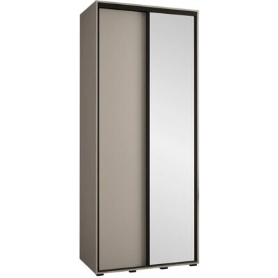 MUEBLES Hartford 496 - Posuvná skříň, černá, kasmír - 235x100x60cm MUEBLES Hartford 496 - Posuvná skříň, černá, kasmír - 235x100x60cm