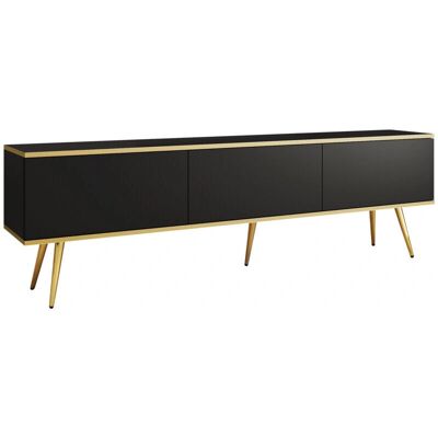 MOBILIER1 Lima 127 Moderní Černé TV Skříňka - TV Skříňka MOBILIER1 Lima 127 Moderní Černé TV Skříňka - TV Skříňka