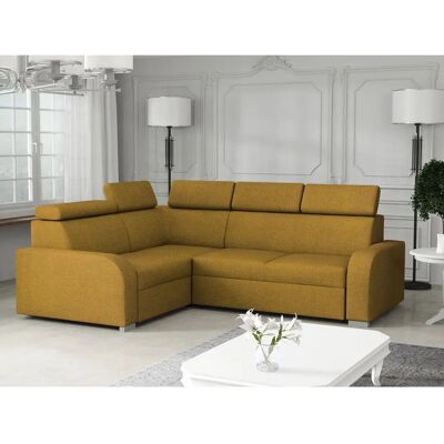 MUEBLES - Columbus 230 - Žlutá - L-ová - Rozkládací pohovka MUEBLES - Columbus 230 - Žlutá - L-ová - Rozkládací pohovka
