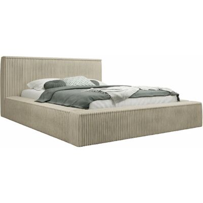 MUEBLES Malden 101 Cama Doble Color Marrón Claro - Muebles de Dormitorio MUEBLES Malden 101 Cama Doble Color Marrón Claro - Muebles de Dormitorio