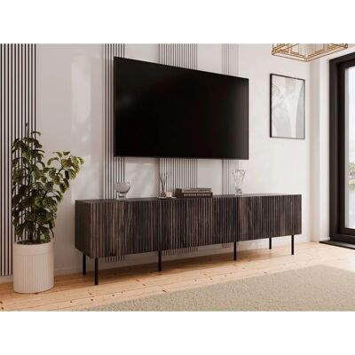 TV skříň Charlotte V103 201x58x40cm - Dveře, Kovové nohy, Vhodné pro robotické vysavače TV skříň Charlotte V103 201x58x40cm - Dveře, Kovové nohy, Vhodné pro robotické vysavače