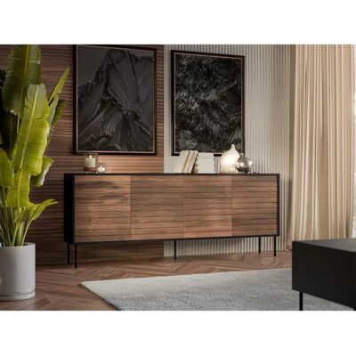 MOBILIER1 - Aparador Charlotte Y102 - Nogal - Negro - Szafka MOBILIER1 - Aparador Charlotte Y102 - Nogal - Negro - Szafka