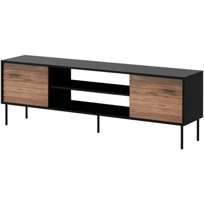 MOBILIER1 Charlotte Y104 TV Stůl - Ořech a Černá - 180x60x40cm MOBILIER1 Charlotte Y104 TV Stůl - Ořech a Černá - 180x60x40cm