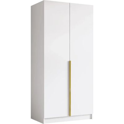 MUEBLES Atlanta 202 Biały Złoty Szafa - Szafa MUEBLES Atlanta 202 Biały Złoty Szafa - Szafa