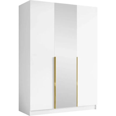 MUEBLES Atlanta 204 Bílá-Zlatá 215x150x58cm Dveře s panty - Skříň MUEBLES Atlanta 204 Bílá-Zlatá 215x150x58cm Dveře s panty - Skříň