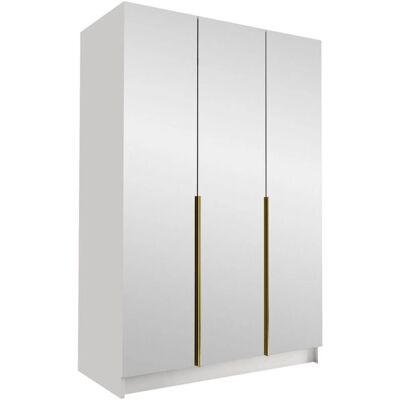 MUEBLES Atlanta 203 - Biały, Złoto, 215x150x58cm - Szafa MUEBLES Atlanta 203 - Biały, Złoto, 215x150x58cm - Szafa