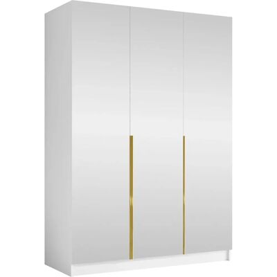 MUEBLES Atlanta 203 - Biały, Złoto, 215x150x58cm - Szafa MUEBLES Atlanta 203 - Biały, Złoto, 215x150x58cm - Szafa