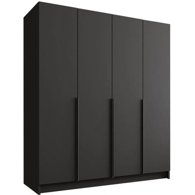 Mobilier1 Atlanta 199 Czarny 215x200x58cm - Szafa Mobilier1 Atlanta 199 Czarny 215x200x58cm - Szafa