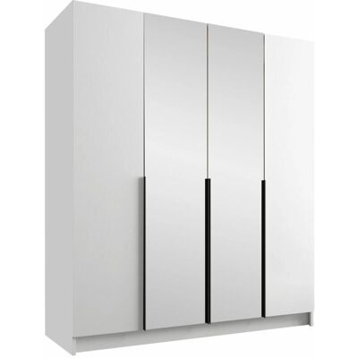 Mobilier1 Atlanta 198 Czarnobiały Szafa - Wardrobe Mobilier1 Atlanta 198 Czarnobiały Szafa - Wardrobe